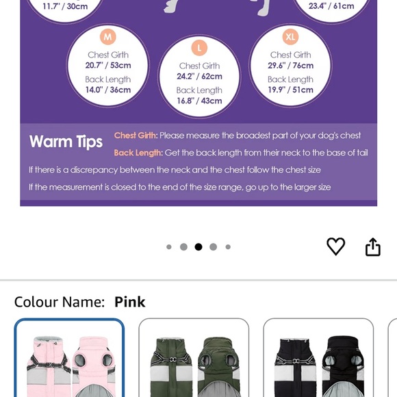 Pink and Gray Dog Jacket - Picture 5 of 5